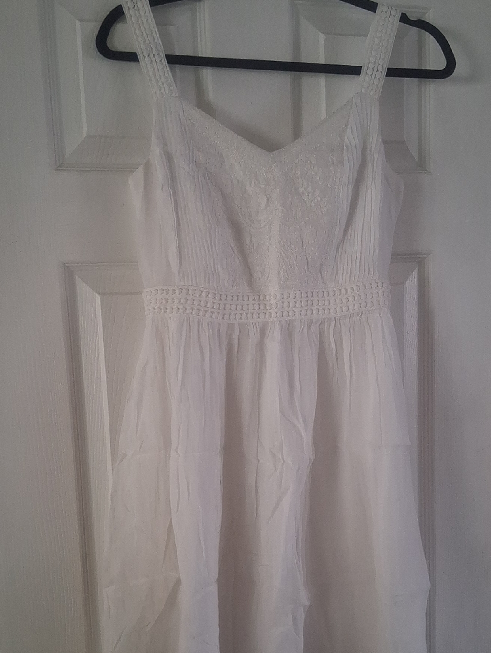 LOFT White Textured Sleeveless Dress